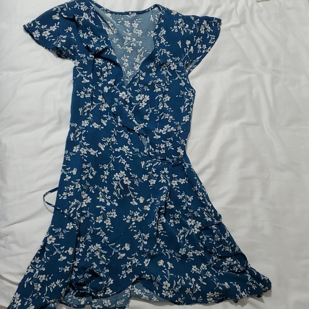 Mini Floral Wrap dress